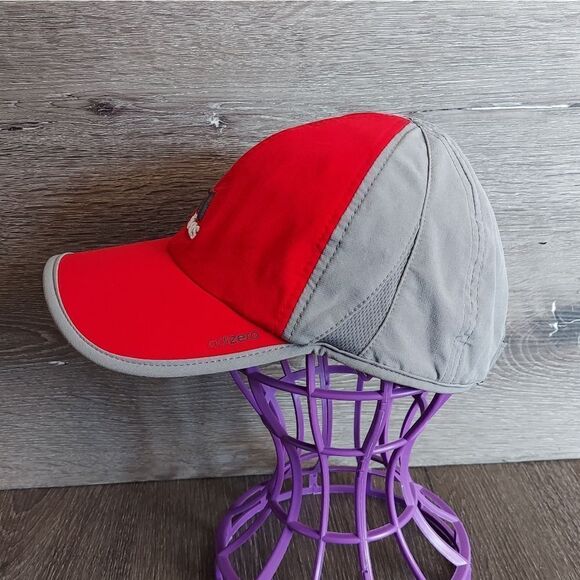 Adidas Adizero Red Gray Lightweight Hat OSFA - Picture 3 of 8